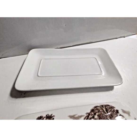 Studio J. & G. Meakin Ironstone Lidded Butter Dish, Brown Rural England Scene - Picture 4 of 12